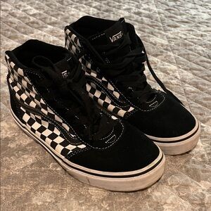 Vans Kids Black and White Checkered Sneakers